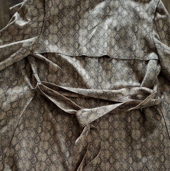 Snake Printed Trench Coat - Picture 11 of 14